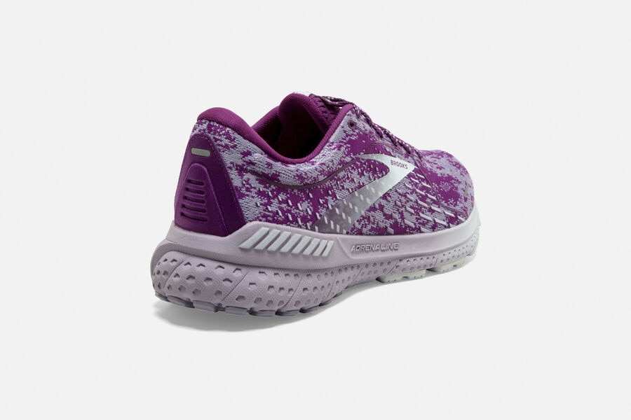 Brooks Running Shoes - Adrenaline GTS 21 Road Womens - Purple/Silver - VSX-175962